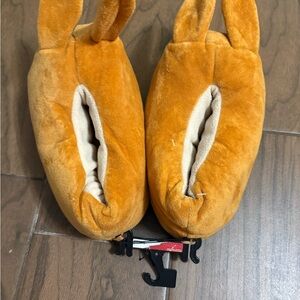 Plush Bunny Slippers - Orange